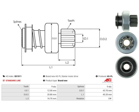 Free wheel drive, starter, Image 4