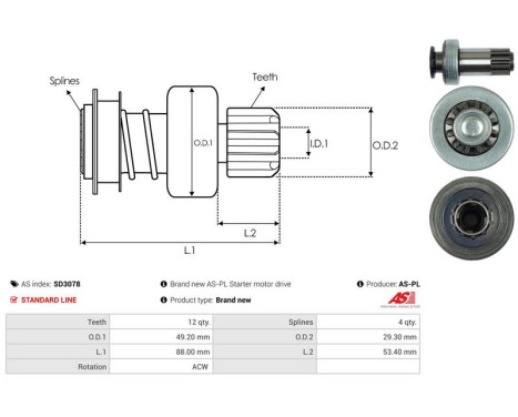 Free wheel drive, starter, Image 4
