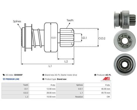 Free wheel drive, starter, Image 4