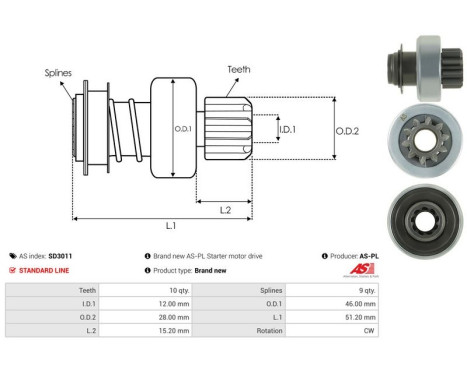 Free wheel drive, starter, Image 4