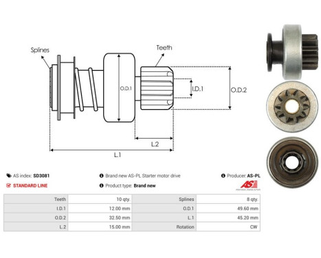 Free wheel drive, starter, Image 4