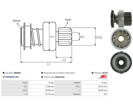 Free wheel drive, starter, Image 4