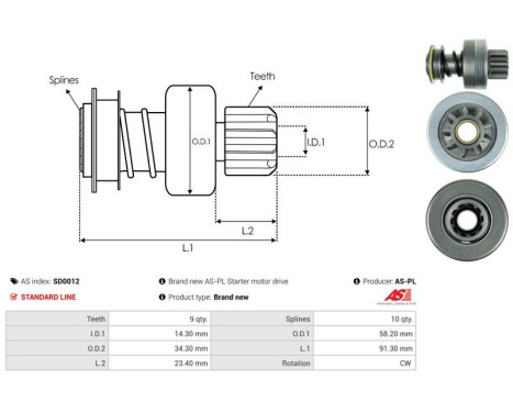 Free wheel drive, starter, Image 4