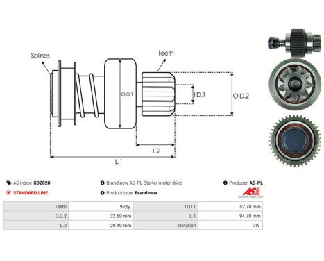 Free wheel drive, starter, Image 4