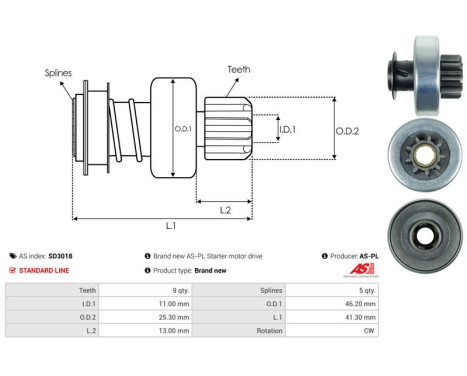 Free wheel drive, starter, Image 4