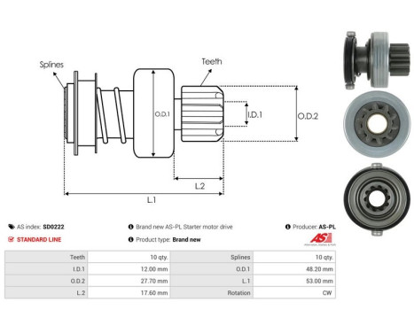 Free wheel drive, starter, Image 4