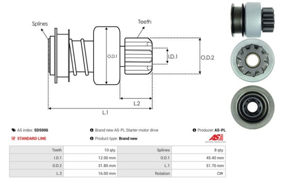 Free wheel drive, starter, Image 4