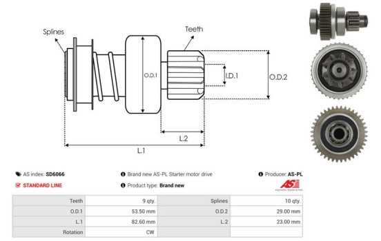 Free wheel drive, starter, Image 4