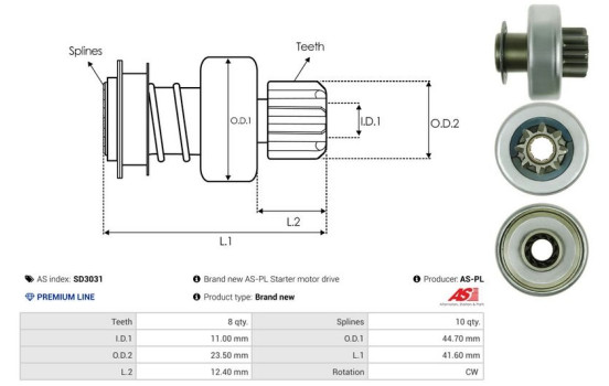 Free wheel drive, starter, Image 4