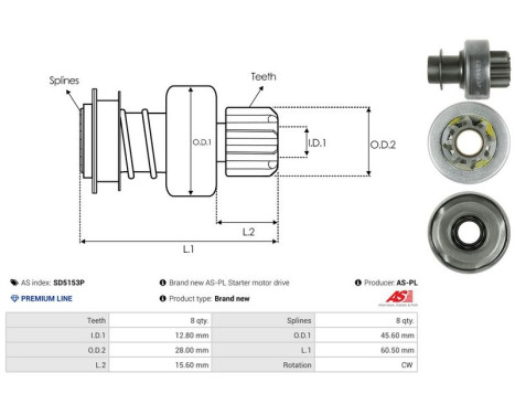 Free wheel drive, starter, Image 4