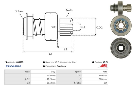 Free wheel drive, starter, Image 4