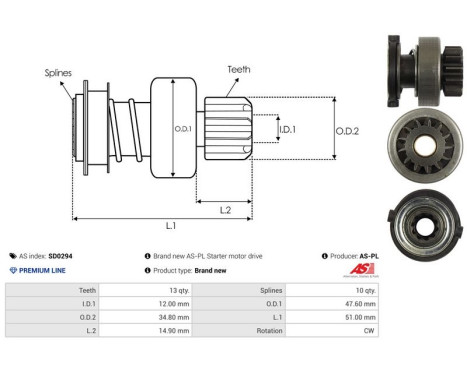 Free wheel drive, starter, Image 4