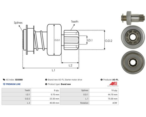 Free wheel drive, starter, Image 4