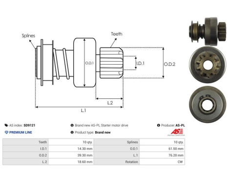 Free wheel drive, starter, Image 4
