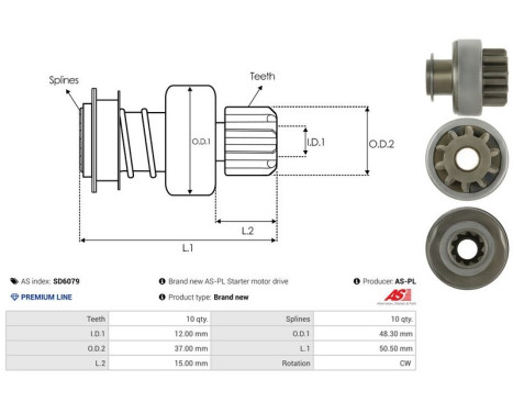 Free wheel drive, starter, Image 4