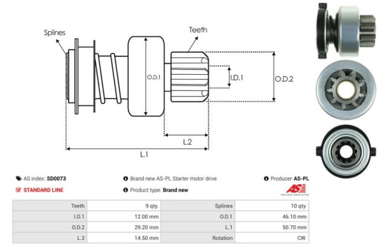 Free wheel drive, starter, Image 4