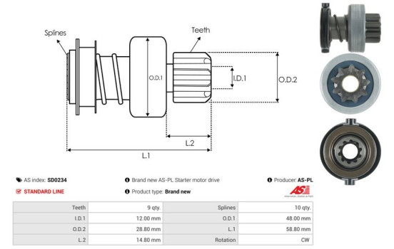 Free wheel drive, starter, Image 4