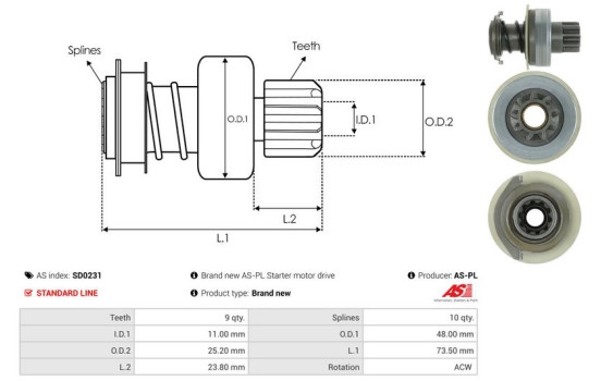 Free wheel drive, starter, Image 4