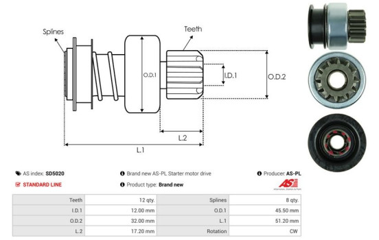 Free wheel drive, starter, Image 4