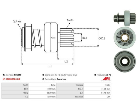 Free wheel drive, starter, Image 4