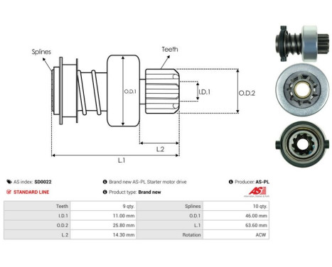 Free wheel drive, starter, Image 4