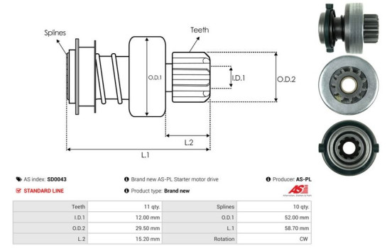 Free wheel drive, starter, Image 4