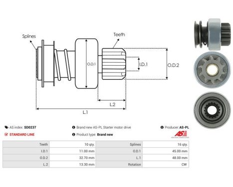 Free wheel drive, starter, Image 4