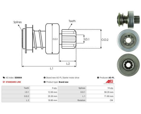 Free wheel drive, starter, Image 4