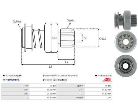 Free wheel drive, starter, Image 4