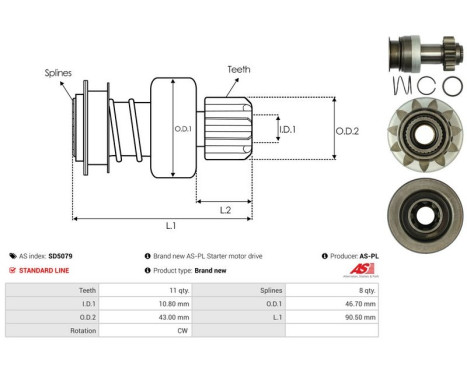 Free wheel drive, starter, Image 4
