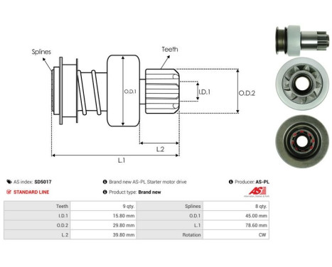 Free wheel drive, starter, Image 4