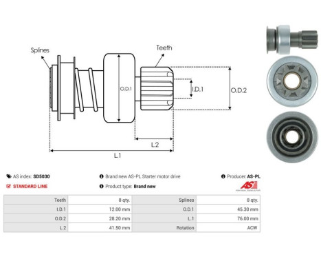 Free wheel drive, starter, Image 4