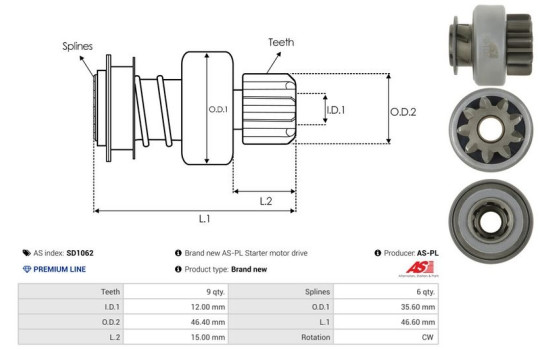 Free wheel drive, starter, Image 4