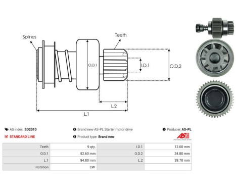 Free wheel drive, starter, Image 4