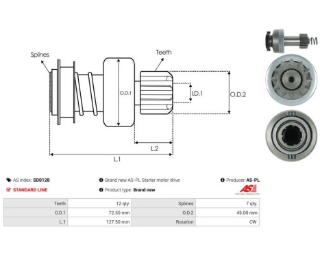 Free wheel drive, starter, Image 4