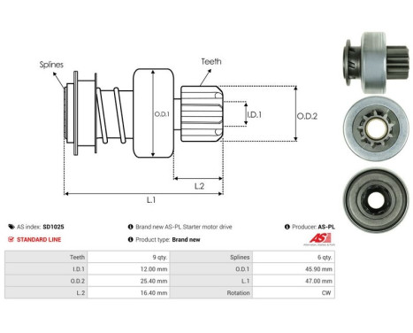 Free wheel drive, starter, Image 4