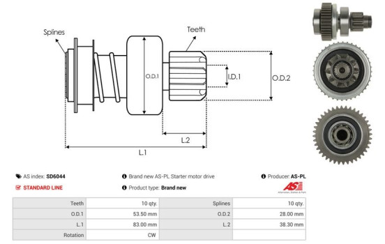 Free wheel drive, starter, Image 4