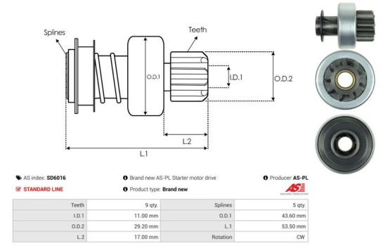 Free wheel drive, starter, Image 4