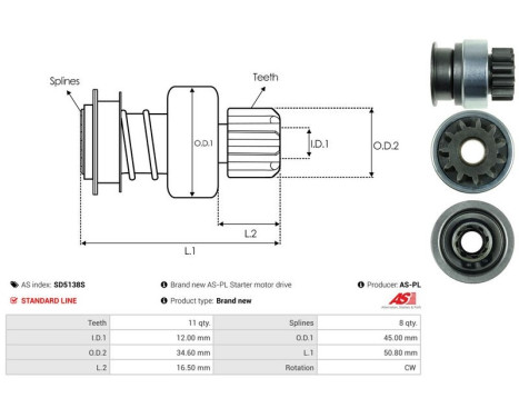 Free wheel drive, starter, Image 4