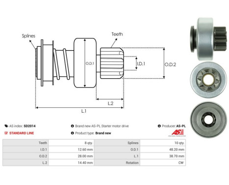 Free wheel drive, starter, Image 4