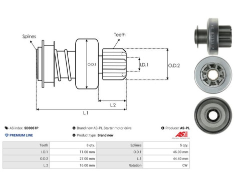 Free wheel drive, starter, Image 4