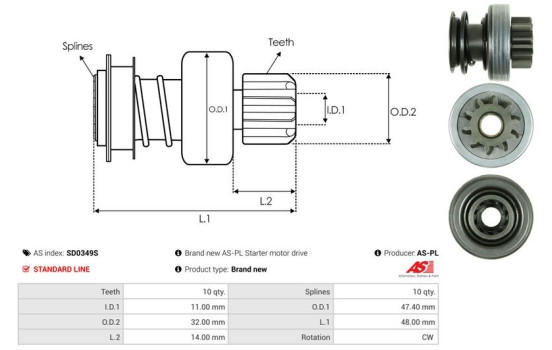Free wheel drive, starter, Image 4