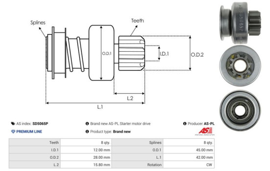 Free wheel drive, starter, Image 4