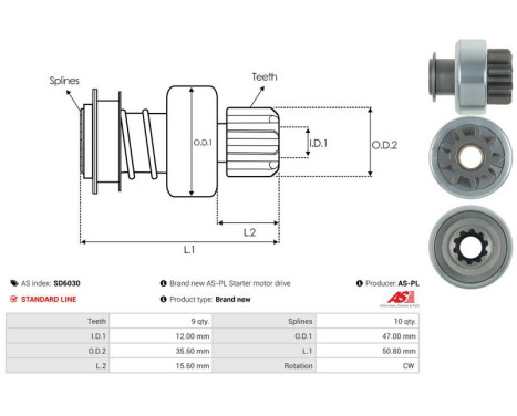 Free wheel drive, starter, Image 4