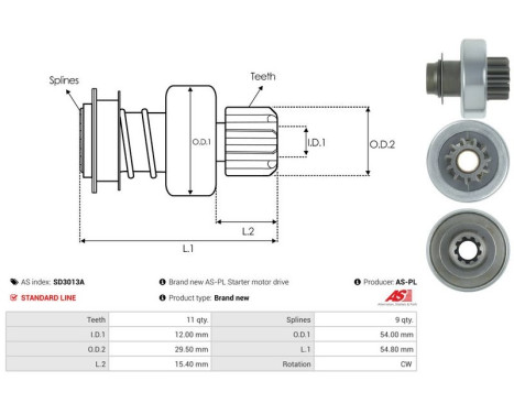 Free wheel drive, starter, Image 4