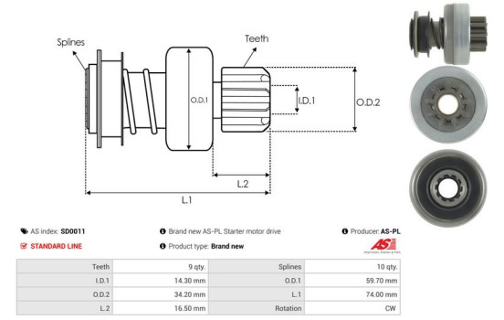 Free wheel drive, starter, Image 4