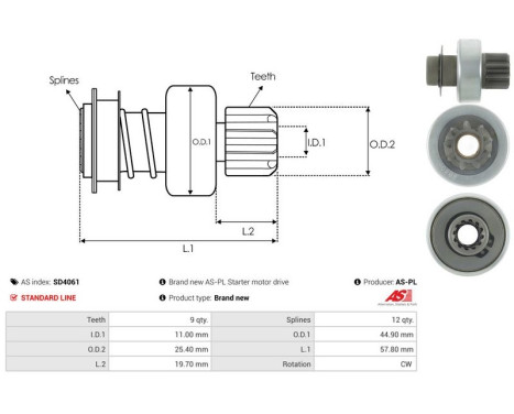 Free wheel drive, starter, Image 4