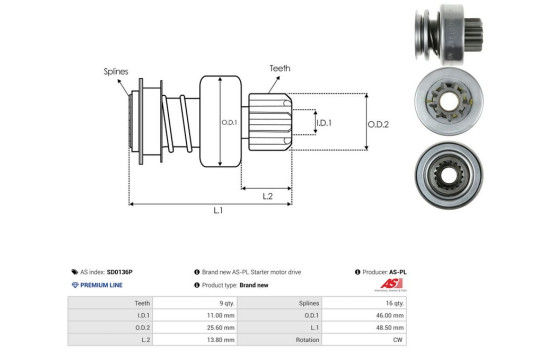 Free wheel drive, starter, Image 4