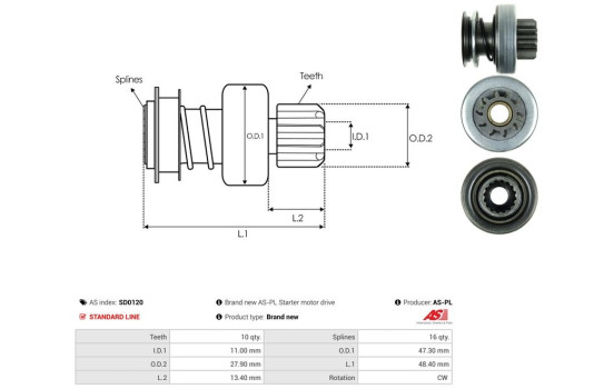 Free wheel drive, starter, Image 4