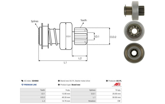 Free wheel drive, starter, Image 4